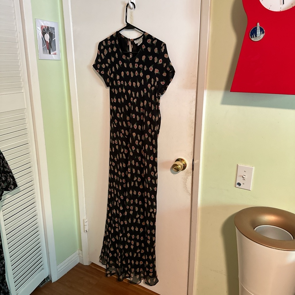 Floral silk dress